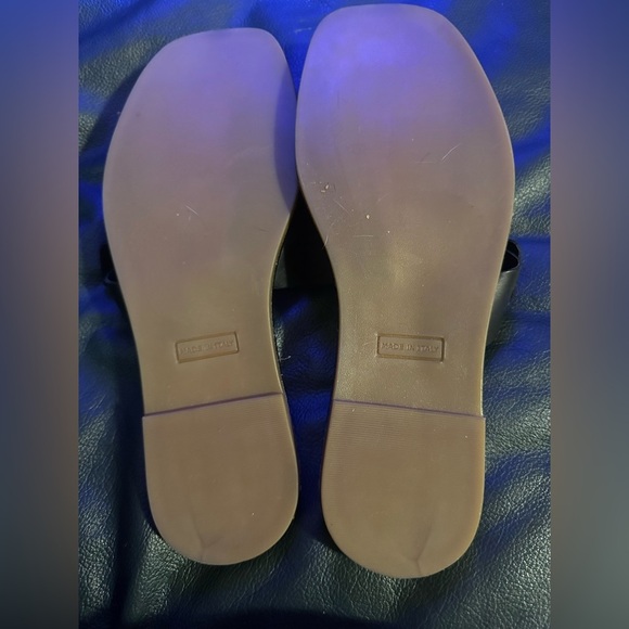 Coach & Four Black Leather Studded Slide Sandals Women’s Size 9 Made in Italy - Picture 5 of 6